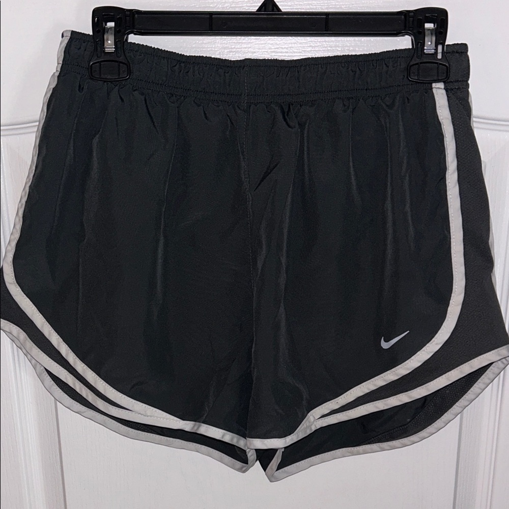 Nike Women's Black and White Athletic Shorts